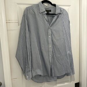 🩵3 FOR $20 Banana Republic Men’s Blue Stripped Button Down Shirt Size Large
